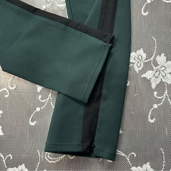 Aritzia Babaton 1-01 Thora Green Side Striped Zip Ankle High Rise Trousers Sz 0 - Picture 8 of 16